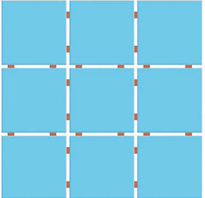 Revestimento Fachada Telada Azul Piscina 10x10 (CX 2,07M) CERAL