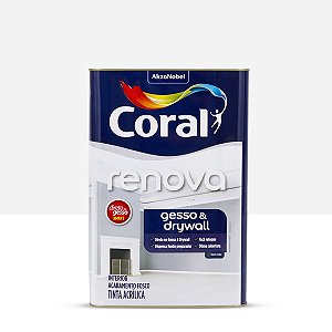 TINTA CORAL RENOVA GESSO E DRYWALL BRANCO — 18 LITROS