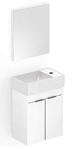 Gabinete Zip 2 Portas 40x22 BR/WE + Espelho (B60001M250) ROCA