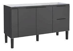 Gabinete 1,50m Preto em Madeira Cisne - COZIMAX