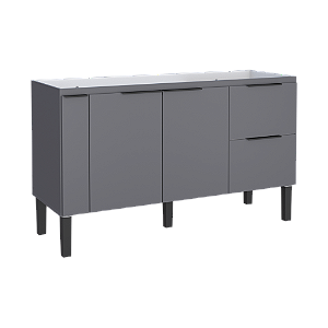 Cozimax - Gabinete Cisne 1,50m Cinza em Madeira