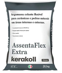 KERAKOLL ARG (AC2) ASSENTAFLEX EXTRA CINZA 20KG.