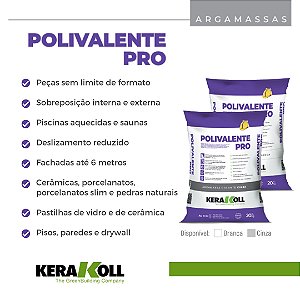 Argamassa Polivalente Pro Cinza Ac3 Cinza - 20kg - Kerakoll