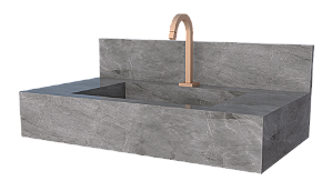 Bancada em Porcelanato Milano Cinza - Cozimax