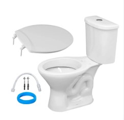 Bacia com Caixa Acoplada + Assento + kit inst Modelo DIVA - ONIX