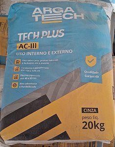 ARGATECH ARG. (AC3) - EXTRA - CINZA 20KG(TECHPLUS)