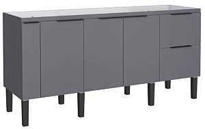 Gabinete Cozinha Madeira 1,80 metros Modelo Cisne na cor Cinza - Cozimax