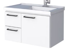 Kit toucador de banheiro, Aço, Branco 60cm Modelo ROMÃ - Cozimax