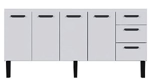 Gabinete Cozinha Aço 1,80 metros modelo ATENA Branco - Cozimax