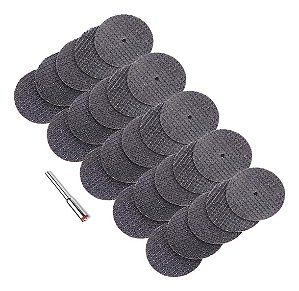 Kit 25 Discos Corte Mini Retifica Com Fibra De Vidro 32mm