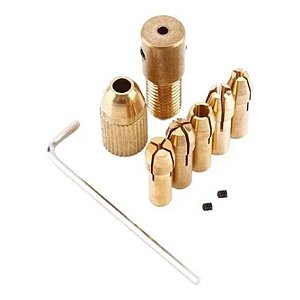 Kit 7 Peças Mini Mandril Acoplamento Para Motor Diy
