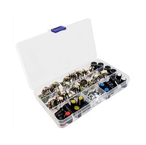Kit 20 Potenciômetros Linear c/ Knob 5k até 100k ohm