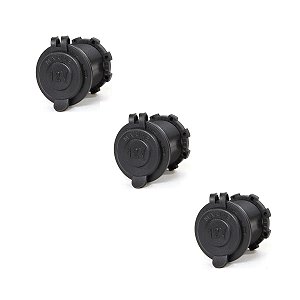 Kit 3 Tomada Náutica Marinizada 12v Tipo Acendedor p/ Barco