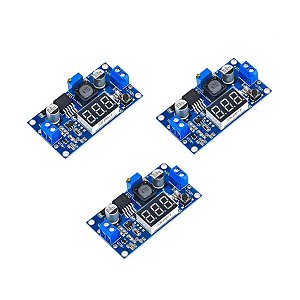 Kit 3 Regulador Conversor Tensão LM2596 Step Down 3A Display