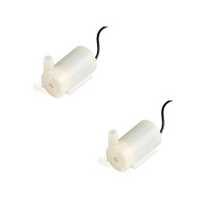 Kit 2 Mini Bomba Água Submersa P/ Arduino 3v A 6v 120l Micro