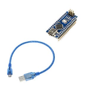 Arduino Nano Compatível V3 Atmega328 Pinos Soldados C/ Cabo