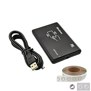 Kit Leitor Cartão Tag RFID 13.56mhz NFC USB +10 Etiqueta NFC