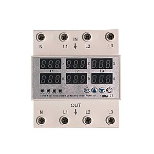 Rele Protetor Sobre Tensão Corrente Trifásico 100a