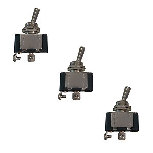 Kit 3 Chave Alavanca De Metal Unipolar Liga Desliga 10A