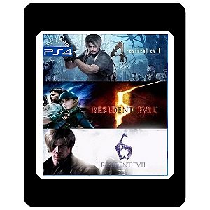 Pacote Triplo Resident Evil Ps4 Mídia Digital