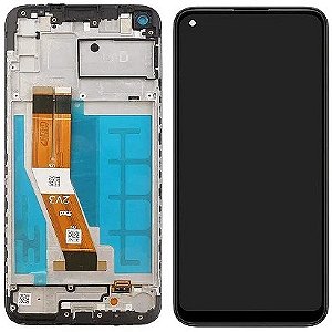 FRONTAL TELA DISPLAY SAMSUNG A11 (A115) COM ARO 1 LINHA