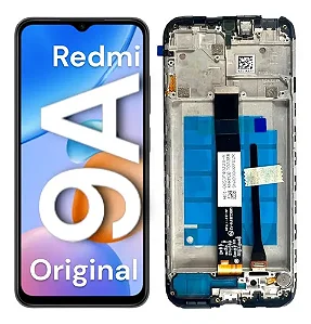 FRONTAL DISPLAY REDMI 9A/9C/POCO C31/10A - ORIG VEZR C/ARO - PRETO