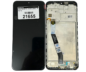 FRONTAL DISPLAY REDMI 9 - VIVID C/ARO C/ COMPONENTES - PRETO