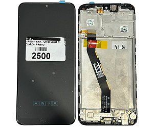 FRONTAL DISPLAY REDMI 8/8A - ORIG VEZR SVC C/ARO - PRETO