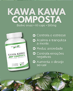 Kawa Kawa Composta Biolive Ervas | 60 Capsulas - 500mg