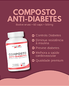 Composto Anti - Diabetes | 60 Capsulas - 500mg
