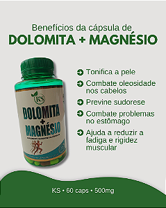 Dolomita + Magnesio | 60 Capsulas - 500mg