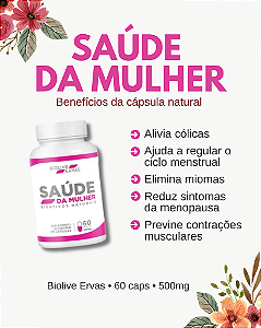 Saude da Mulher Biolive Ervas | 60 Capsulas - 500mg