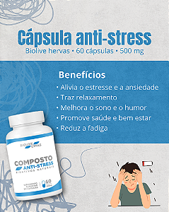 Composto Anti Stress Biolive Ervas | 60 Capsulas - 500mg