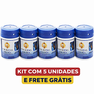 Kit 5 Colágeno Golden Frasco com 30 | 500mg