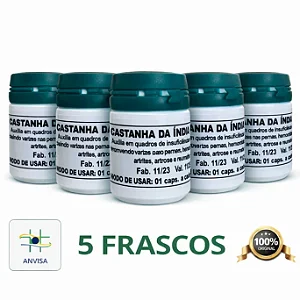 Kit 5 Castanha Caseira da Índia Original | Frete Grátis