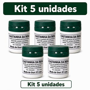 Kit 5 Castanha Caseira da Índia Original | Frete Grátis