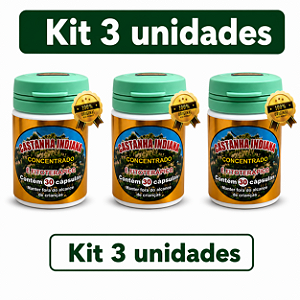 Kit 3 Castanha Indiana Concentrado 30 Cápsulas Frete Grátis