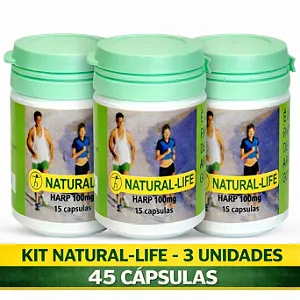 Kit 3 Frascos de Natural Life Harp 15 Caps Frete Grátis