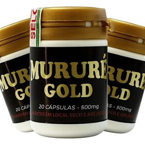 Kit 3 Frascos Mururé Gold Caseiro Original Frete Grátis