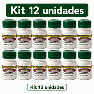 Kit 12 Frascos de Castanha da Índia Indiana Frete Grátis