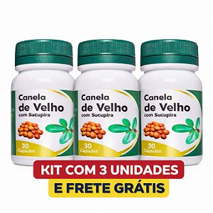 Kit com 3 Canela de Velho Original 30 Caps | Frete Grátis