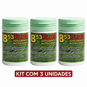 Kit 3 B53 Plus 30 Capsulas | Frete Grátis