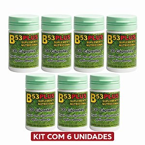 Kit 6 B53 Plus 30 Capsulas | Frete Grátis