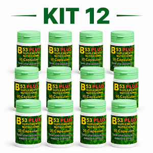 Kit 12 B53 Plus 30 Capsulas | Frete Grátis