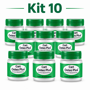 Kit 10 Cart Osteo Plus sem Sabor 15 Caps 500mg | Frete Grátis