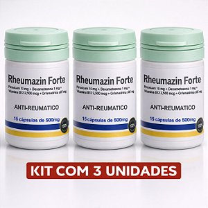 Rheumazin Forte Kit 3 Potes com 15 Caps | Frete Grátis