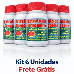 Kit 6 Extrato Dragoeiro Concentrado | Frete Grátis