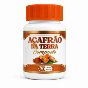 Açafrão da Terra Composto 30 Cápsulas 450mg Suplemento Alimentar