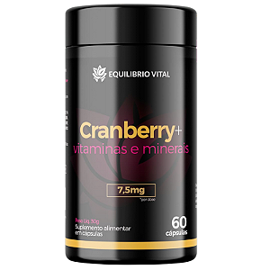 Cranberry Vitaminas e Minerais 60 cápsulas Equilíbrio