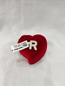Pingente Letra “R” Cravejado – Prata 925